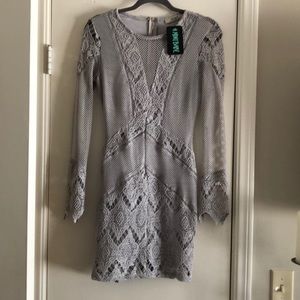 Grey lace dress